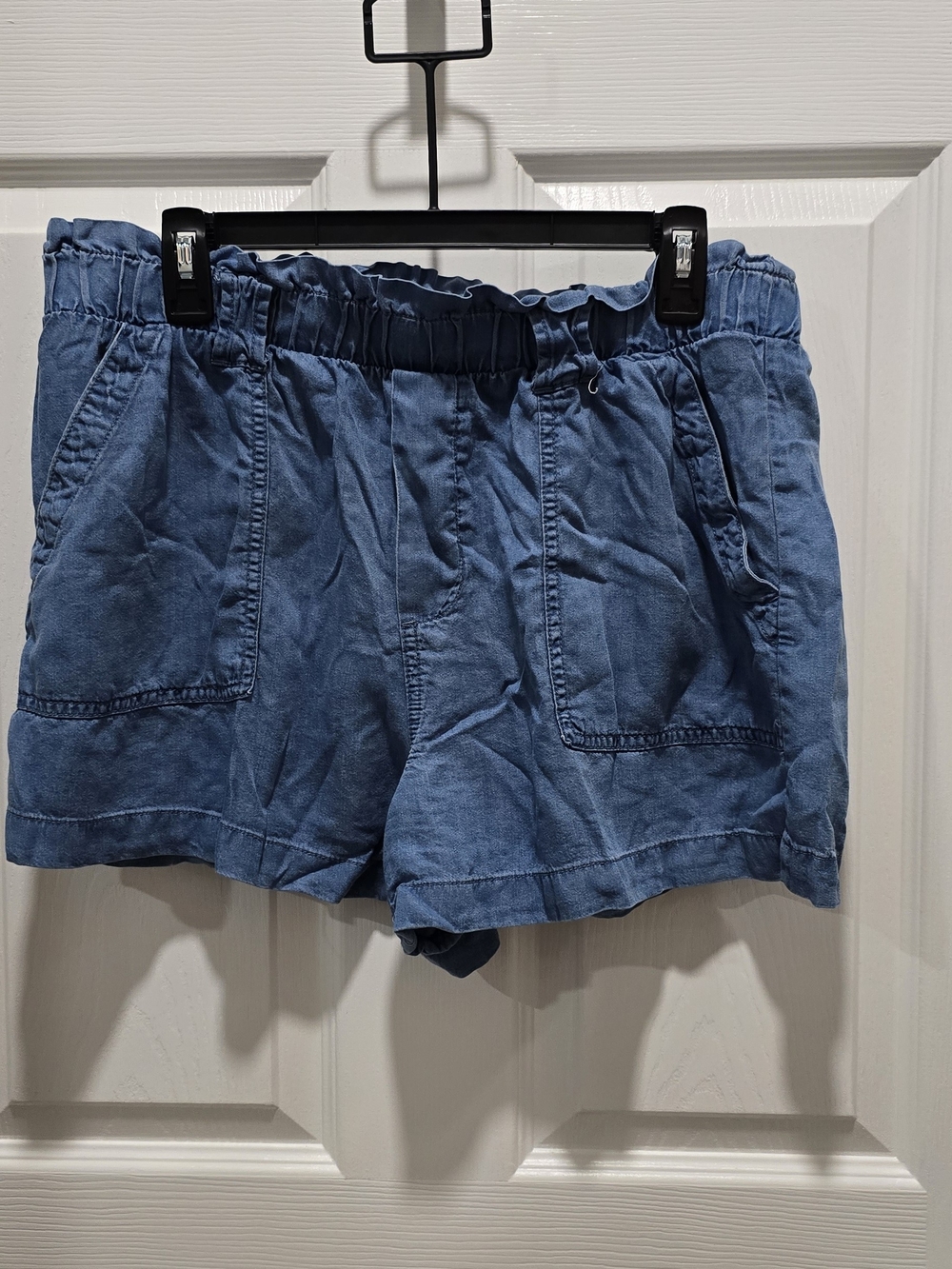 Time and Tru Denim Look Elastic-Waist Blue Shorts